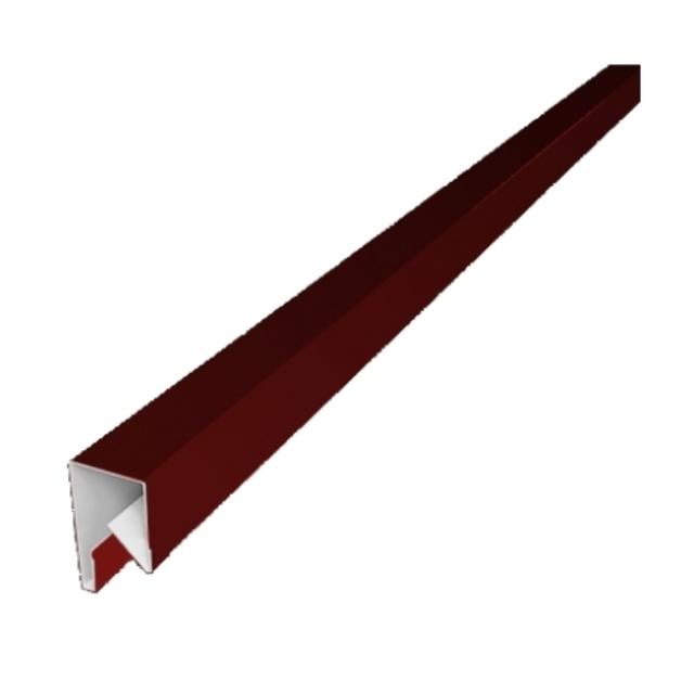 Планка П-образная (С8, С10, штакетник Twin) для профнастила для забора 30*17*20мм сталь 0.45мм Полиэстер 2м Grand Line