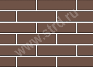 Кирпич облицовочный пустотелый Шоколад гладкий 250*120*65мм стандартная стенка М150кг/см2 Новомосковск