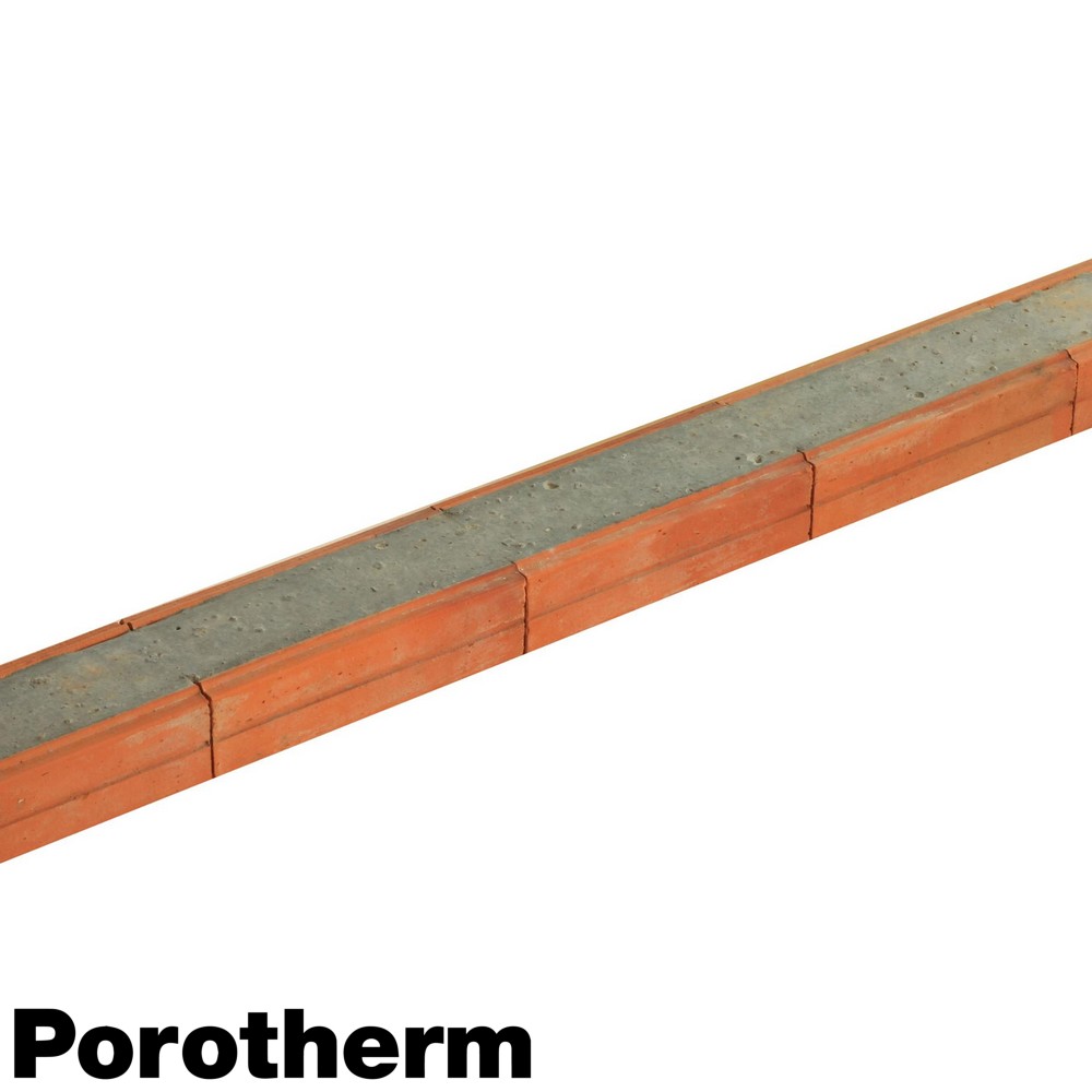 Керамический блок перемычка керамическая POROTHERM 120/65 П-образная Красный 1000*120*65мм М100кг/см2 Porotherm (Винербергер)