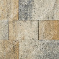 Тротуарная плитка Плато Stein Chrome верхний прокрас mix основа - серый цемент набор на м2  t=80мм Steingot