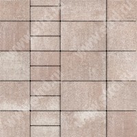 Тротуарная плитка Мозаика Color Mix Миндаль верхний прокрас mix основа - серый цемент набор на м2  t=60мм BRAER