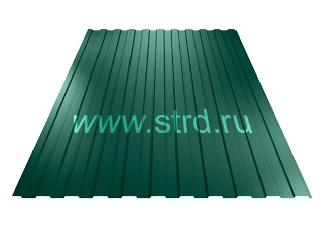 Профнастил МП 10 0.45мм Полиэстер Россия RAL 6005 (зеленый) Металл Профиль