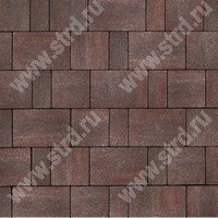 Тротуарная плитка Новый Город Вернисаж верхний прокрас mix основа - серый цемент набор на м2  t=60мм Фабрика Готика