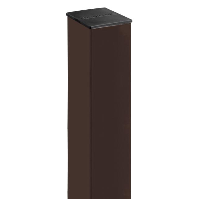 Столб с заглушкой 2.5м 62*55 1.4мм Оцинкован+порошковый окрас RAL 8017 (коричневый) Grand Line