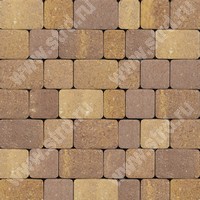 Тротуарная плитка Старый город Color Mix желто-коричневый верхний прокрас mix основа - серый цемент набор на м2  t=60мм Одинцовское ДРСУ