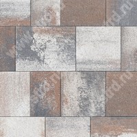 Тротуарная плитка Колдиз 3 Коричневый оникс верхний прокрас mix основа - серый цемент набор на м2  t=60мм Колдиз