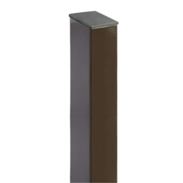Столб с заглушкой 2.5м 60*40 2мм Оцинкован+порошковый окрас RAL 8019 (коричневый) Grand Line