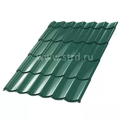 Металлочерепица СМ Классик 0.5мм Rooftop Бархат (Rooftop Matte) Россия RAL 6005 (зеленый) Stynergy