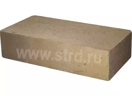 Кирпич строительный полнотелый печной шамотный (огнеупорный) ШБ 8 Светло-желтый гладкий 250*124*65мм Новомосковск огнеупор