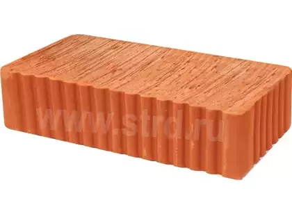Кирпич строительный полнотелый Красный рифленый 250*120*65мм М125кг/см2 Мстера