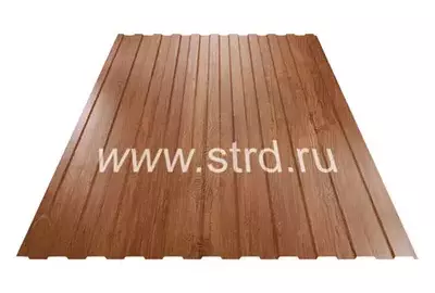 Профнастил C 8 0.45мм SteelArt 3D Россия Дуб 3D текстур. ЮджинСТрой