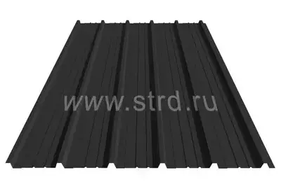 Профнастил ST 15 0.5мм Corundum 50 матовый Россия RAL 9005 (черный) Stynergy
