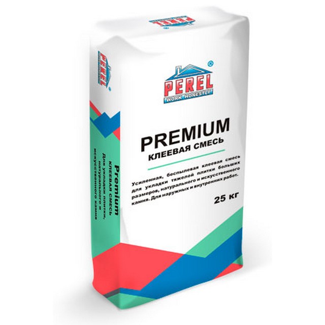 Клей Perel 0314 Premium для плитки серый 25кг