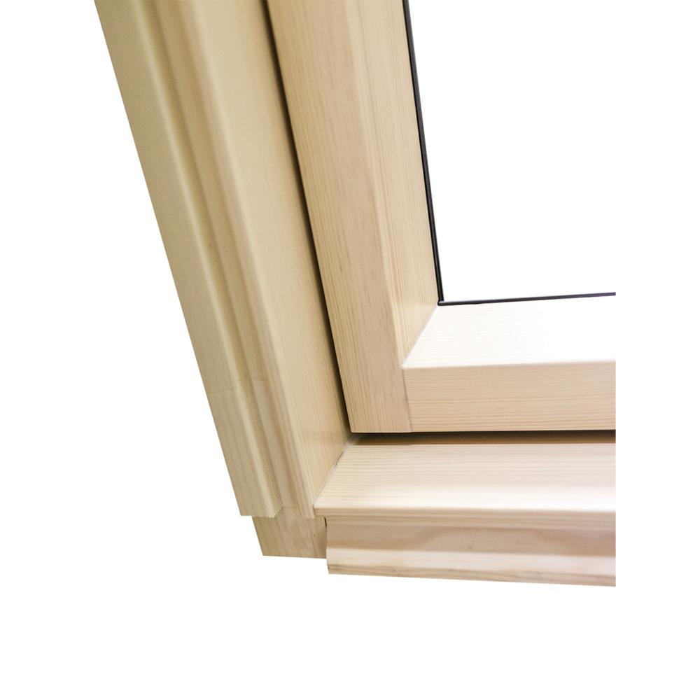 Окно мансардное Fakro Profi FTP-V U4 ThermoPro 78*118см дерево, лак ручка снизу двухкамерный Окно мансардное Fakro Profi FTP-V U4 ThermoPro 78*118см дерево, лак ручка снизу двухкамерный
