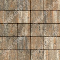 Тротуарная плитка Квадрат Альпин верхний прокрас mix основа - серый цемент 200*200*60мм Фабрика Готика