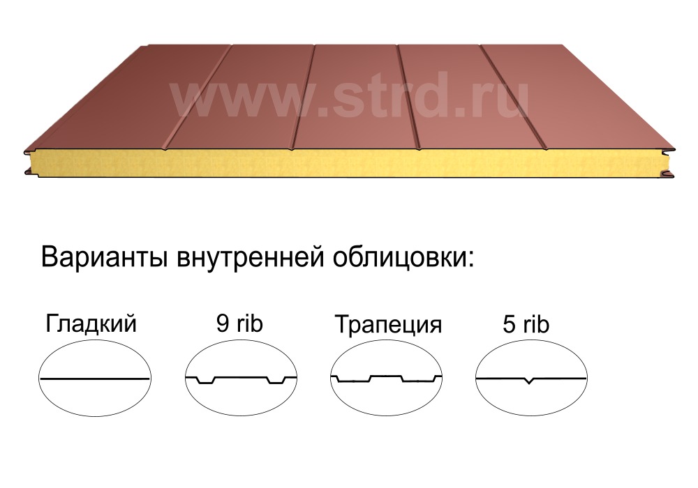 Стеновая трёхслойная сэндвич-панель 5 rib 200мм 1000мм с видимым креплением минвата Полиэстер 0,5/ 0,5мм Стеновая трёхслойная сэндвич-панель 5 rib 200мм 1000мм с видимым креплением минвата Полиэстер 0,5/ 0,5мм