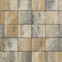 Тротуарная плитка Квадрат практик 60 Stein Chrome верхний прокрас mix основа - серый цемент 100*100*60мм Steingot