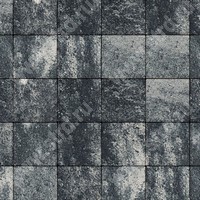 Тротуарная плитка Квадрат практик 60 Stein Black верхний прокрас mix основа - серый цемент 100*100*60мм Steingot