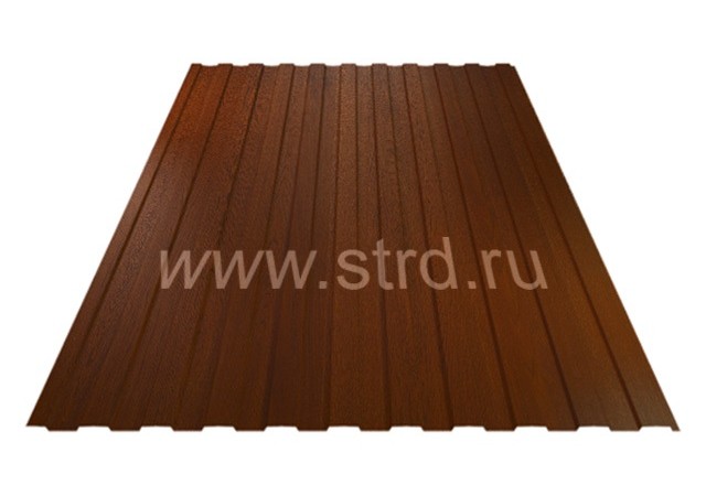 Профнастил C 8 0.5мм Ecosteel маt двусторонний Корея Морёный дуб Металл Профиль Профнастил C 8 0.5мм Ecosteel маt двусторонний Корея Морёный дуб Металл Профиль