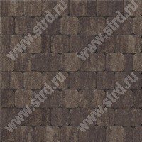 Тротуарная плитка Классика Танго верхний прокрас mix основа - серый цемент набор на м2  t=60мм Фабрика Готика