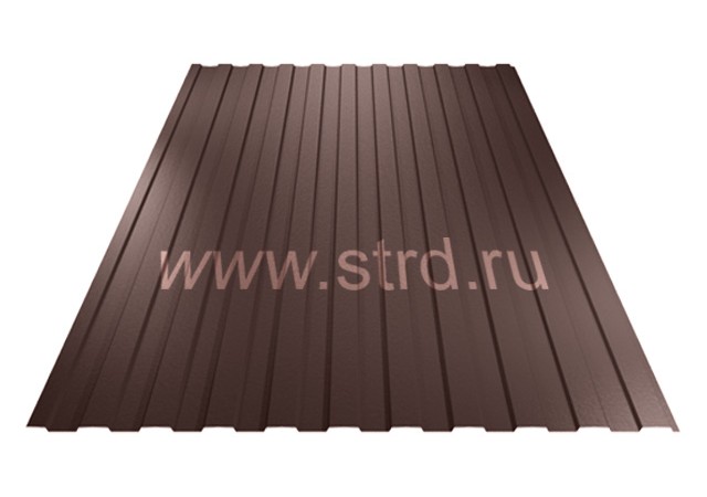 Профнастил C 8 0.35мм Полиэстер Россия RAL 8017 (коричневый) SteelX