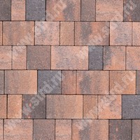 Тротуарная плитка Тоскана Color Mix оранжево-темно-коричневый верхний прокрас mix основа - серый цемент набор на м2  t=60мм Одинцовское ДРСУ