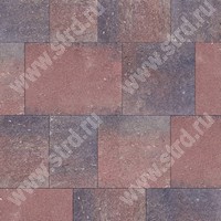 Тротуарная плитка Колдиз 3 Красный оникс верхний прокрас mix основа - серый цемент набор на м2  t=60мм Колдиз