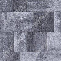 Тротуарная плитка Колдиз 3 Черный оникс верхний прокрас mix основа - серый цемент набор на м2  t=60мм Колдиз