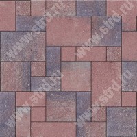 Тротуарная плитка Колдиз 4 Красный оникс верхний прокрас mix основа - серый цемент набор на м2  t=60мм Колдиз