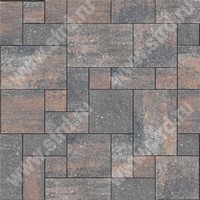 Тротуарная плитка Колдиз 4 Оранжевый оникс верхний прокрас mix основа - серый цемент набор на м2  t=60мм Колдиз