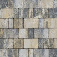 Тротуарная плитка Провинция CMX16 Сланец верхний прокрас mix основа - серый цемент набор на м2  t=60мм Лидер 40