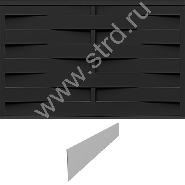 Ламель Палермо 0.5мм Сатин матовый TX RAL 9005 (черный) Grand Line Ламель Палермо 0.5мм Сатин матовый TX RAL 9005 (черный) Grand Line