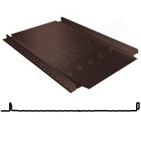 Фальцевая панель Smart фальц Pro гофрированный 521/480мм Полиэстер 0.45мм RAL 8017 (коричневый) Stynergy