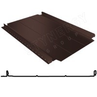 Фальцевая панель Smart фальц Pro узкое ребро 521/480мм Полиэстер 0.45мм RAL 8017 (коричневый) Stynergy