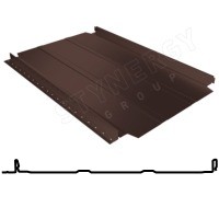 Фальцевая панель Smart фальц Pro широкое ребро 521/480мм Полиэстер 0.45мм RAL 8017 (коричневый) Stynergy
