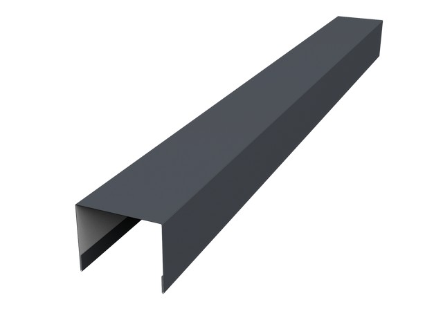 Крышка 50*75мм 0.45мм Drap ТР RAL 7024 (серый) 2м Grand Line Крышка 50*75мм 0.45мм Drap ТР RAL 7024 (серый) 2м Grand Line
