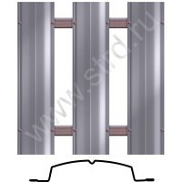 Штакетник металлический Полукруглый Bordex thin прямой 0.097м 0.35мм Полиэстер RAL 7004 (серый) SteelX