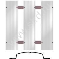 Штакетник металлический Полукруглый Bordex thin прямой 0.097м 0.35мм Полиэстер RAL 9003 (белый) SteelX